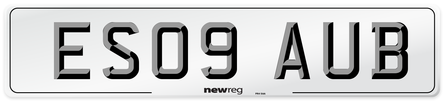 ES09 AUB Number Plate from New Reg